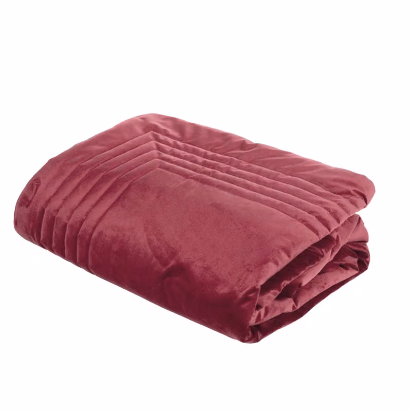 FASCINO Plaid in velluto - Colore: FASCINO - BORDEAUX