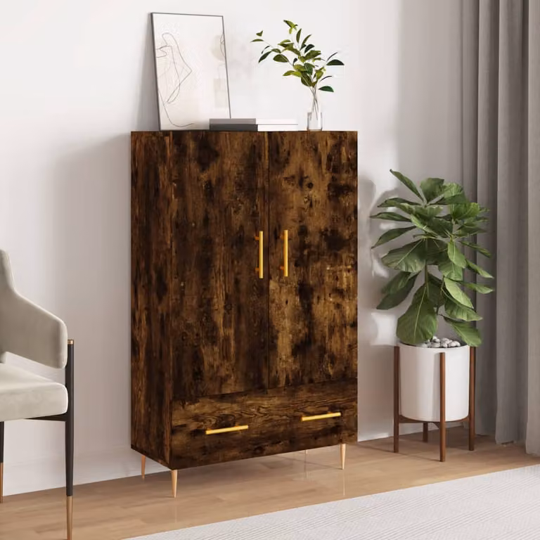 vidaXL Credenza Rovere Fumo 69,5x31x115 cm in Legno Multistrato