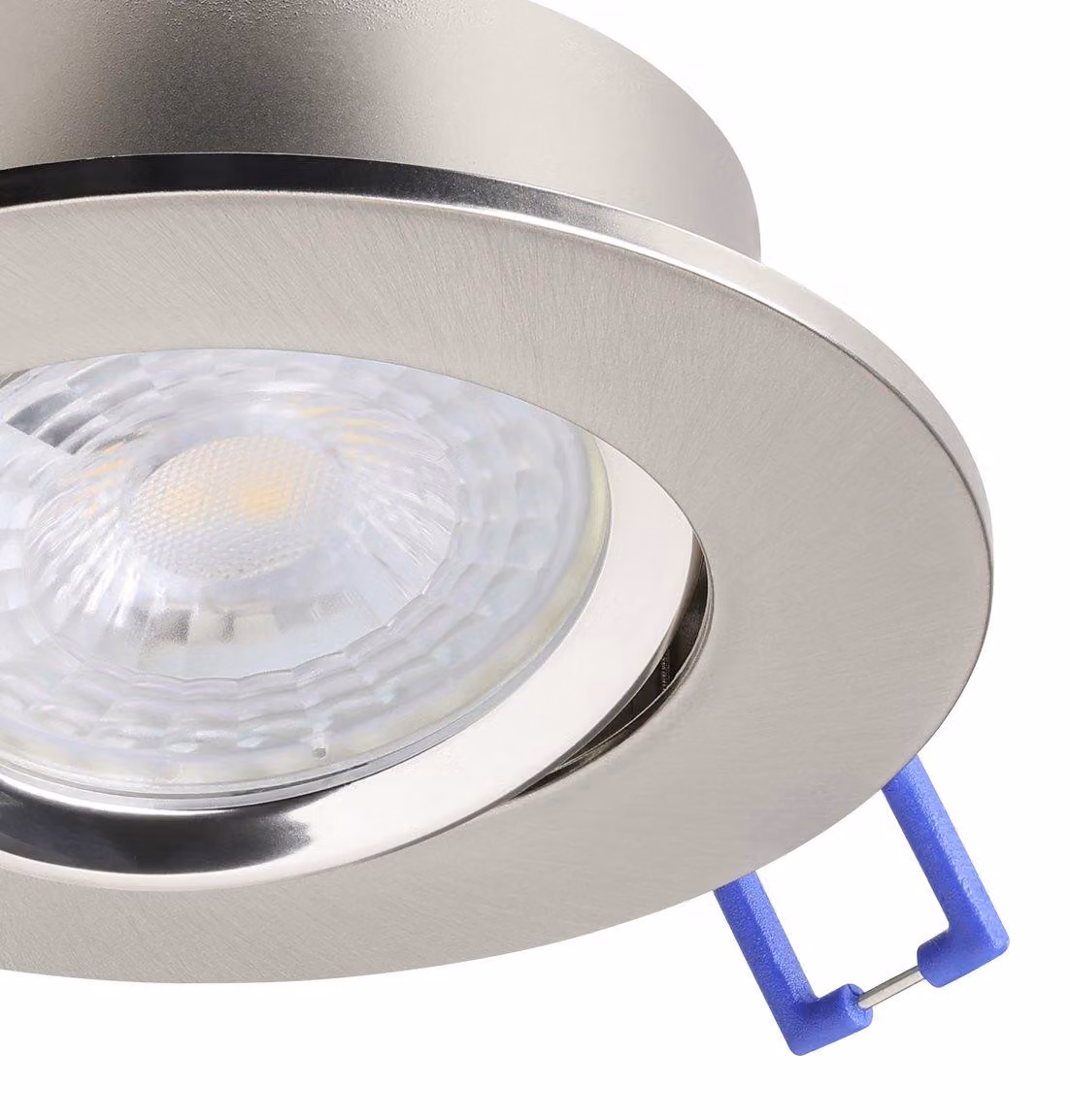 EGLO, set di 3 faretti da incasso Barranco, lampada da soffitto direzionale, faretto da incasso rotondo senza lampadina, plafoniera, attacco GU10, diametro 9 cm