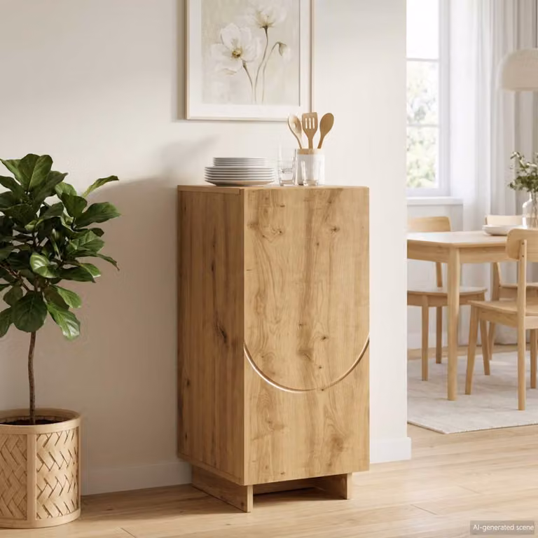 Credenza moderna vidaXL in legno color marrone L: 33,5 cm, P: 34,5 cm, H: 75 cm