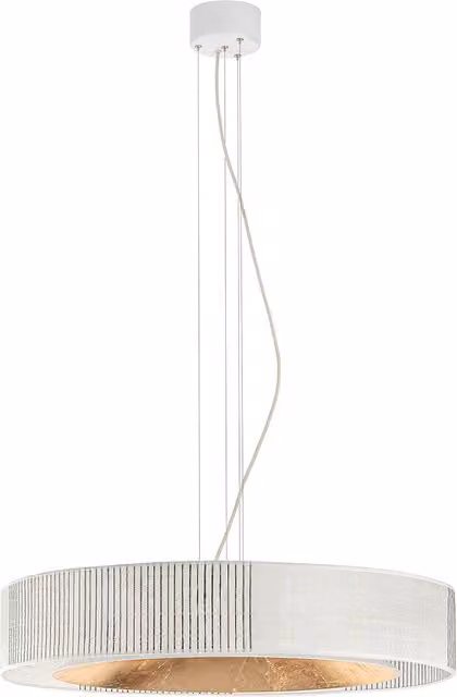 Lampada a sospensione Hind Rabii Ond'a Vestita in bianco e oro/ottone con LED dimmerabile