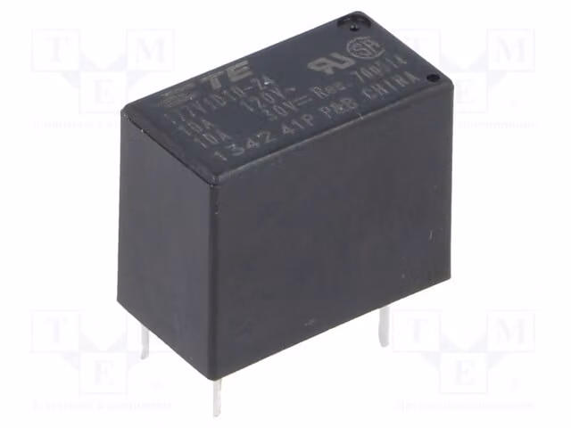 1 relè: bobina elettromagnetica, 24 VDC, 10 A / 250 VAC, codice prodotto: 2-1393194-1