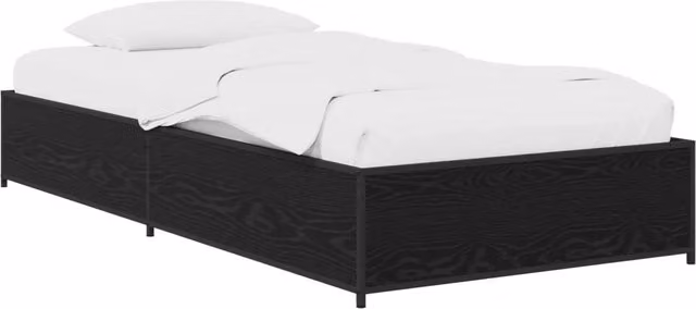 Struttura del letto-Giroletto Rovere Nero 80 x 200 cm 824751
