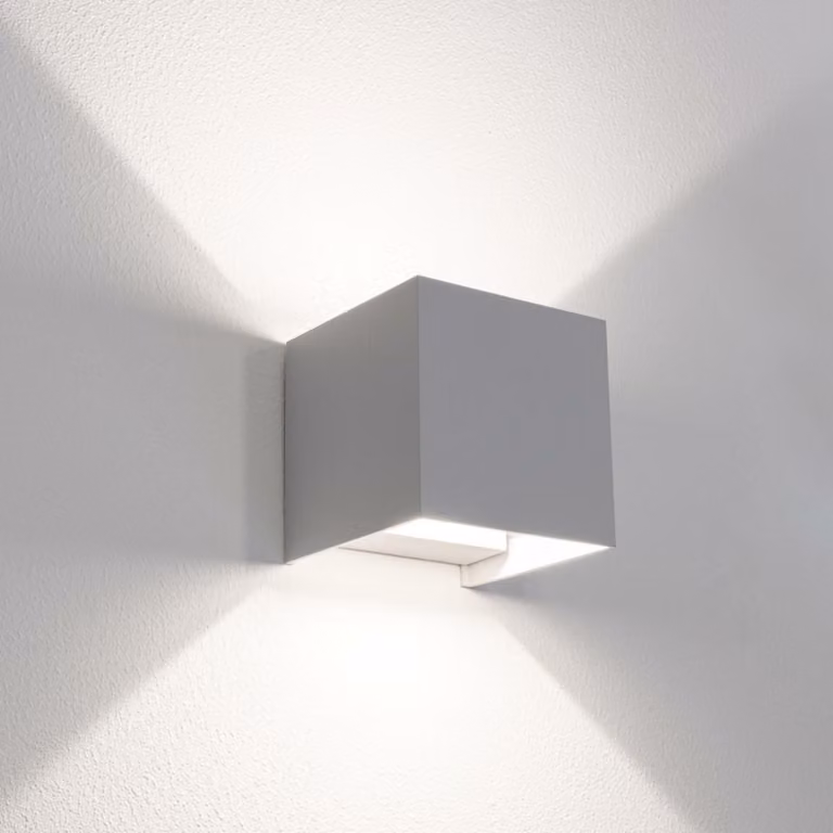 Lampada da esterno a LED CENTURY con illuminazione verso l'alto/verso il basso, QUADRATO, grigio, 20 W, 3000/4000/6500 K, IP65