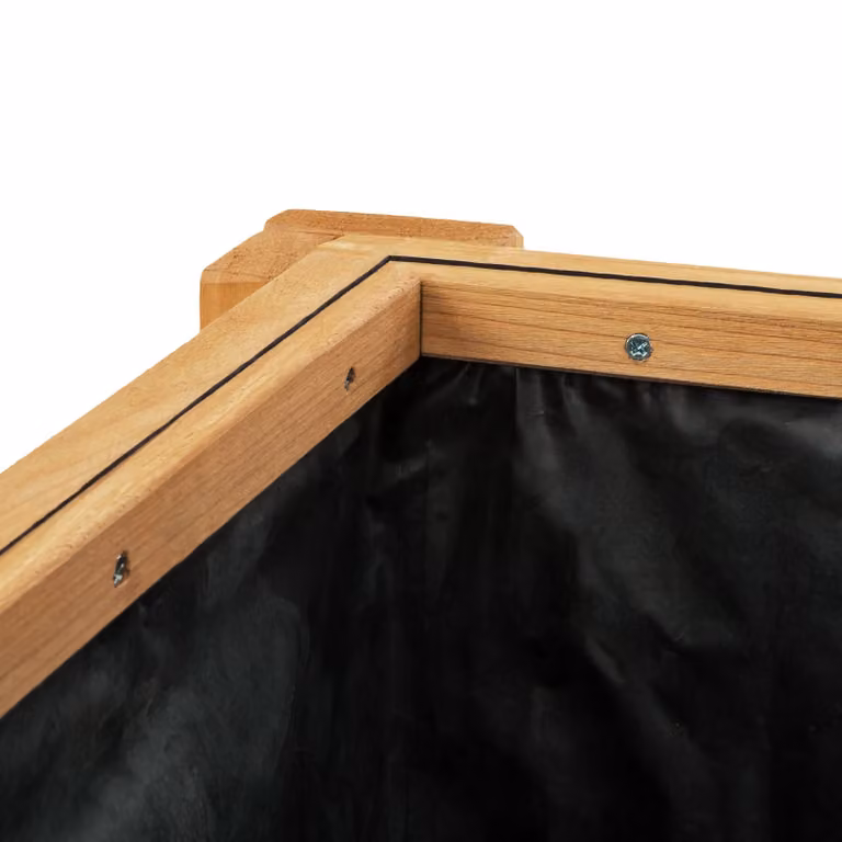 Cassone per orto rialzato con ripiano TecTake GmbH in legno, marrone, L/P/H: 119 x 57 x 90 cm