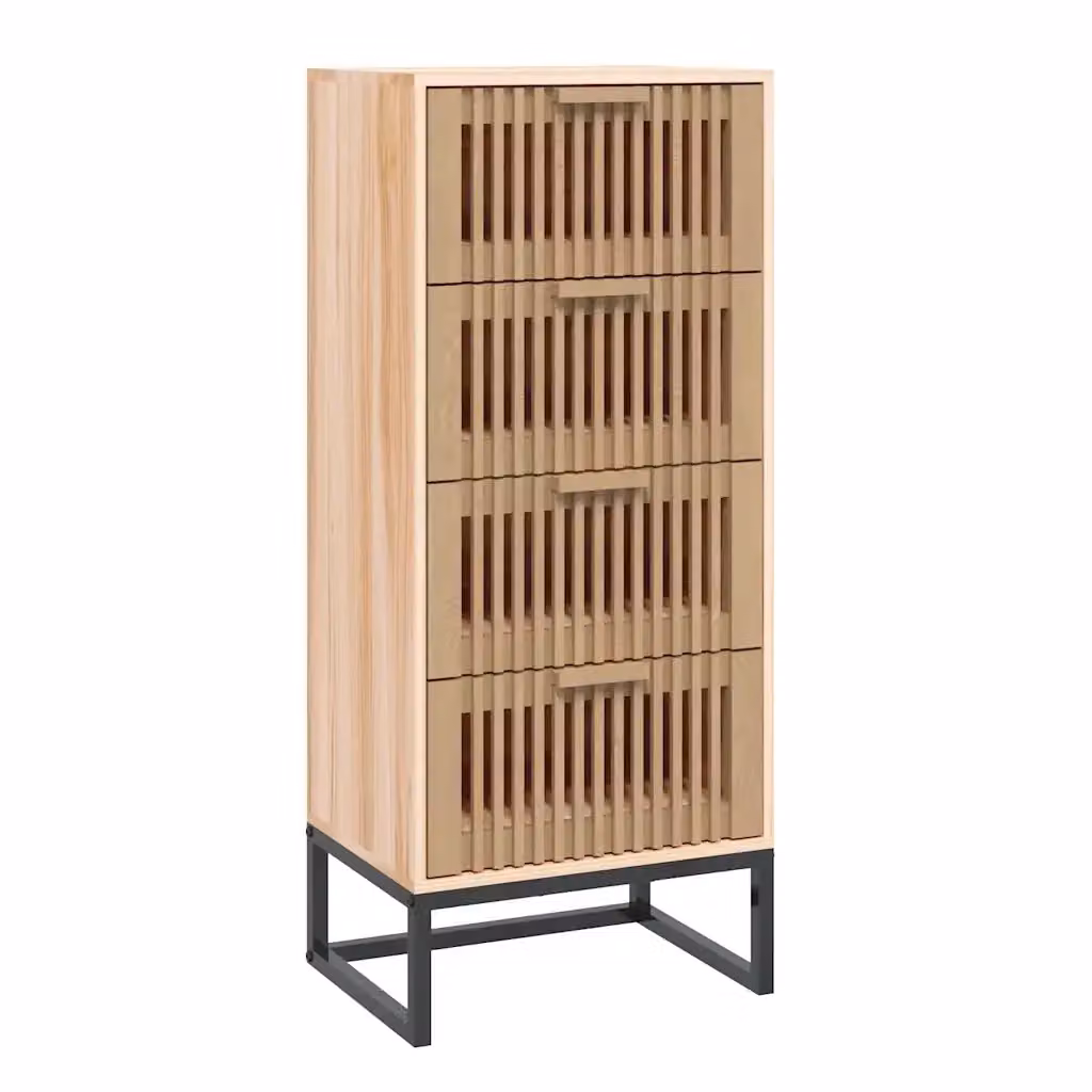 Credenza Buffet Design Mania in Legno di Pino Beige per Cucina e Sala da Pranzo L/P/H: 40 x 30 x 95 cm – 2