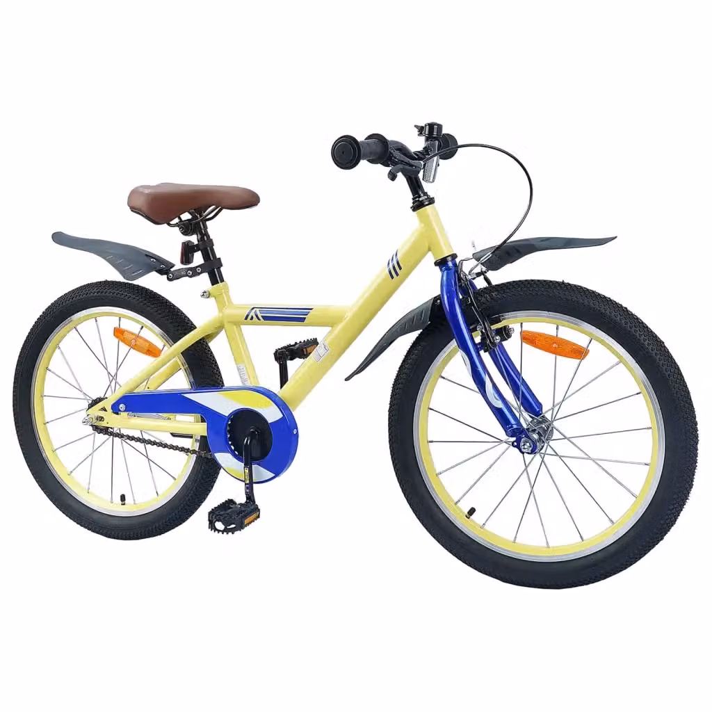 Bicicletta per bambini vidaXL da 20 pollici in metallo, colore giallo – 2