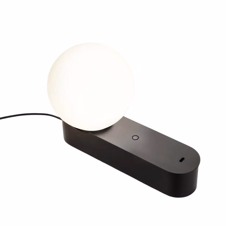 LEDS-C4 Lampada da tavolo a LED Perlina, dimmerabile, Nero, Soggiorno / Sala da pranzo, Metallo, Moderno, Lampada da tavolo LED