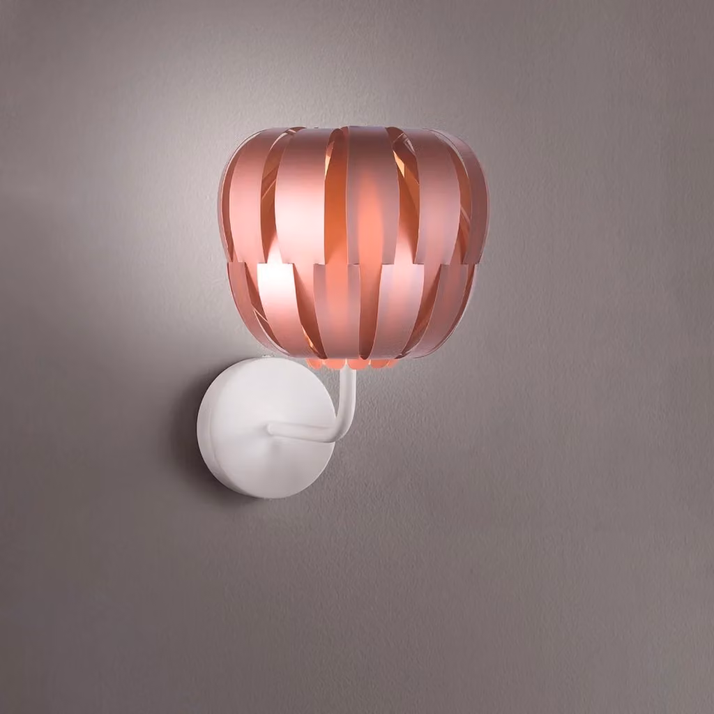 Applique Moderna Queen Polilux Linea Zero Rosa in Metallo e Plastica con 1 Luce E27 – 2