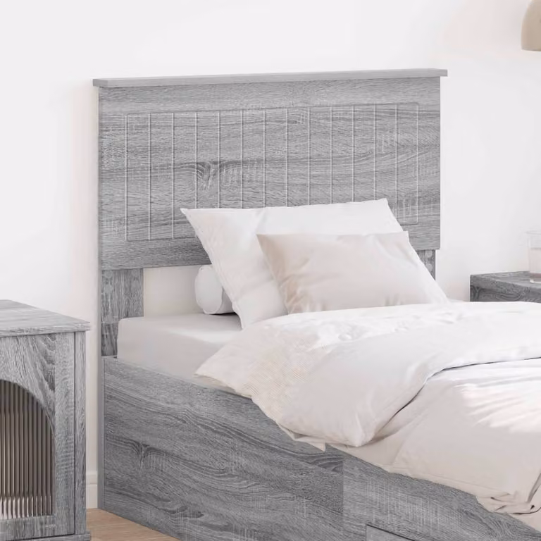 Testiera per letto moderna vidaXL in legno ingegnerizzato grigio