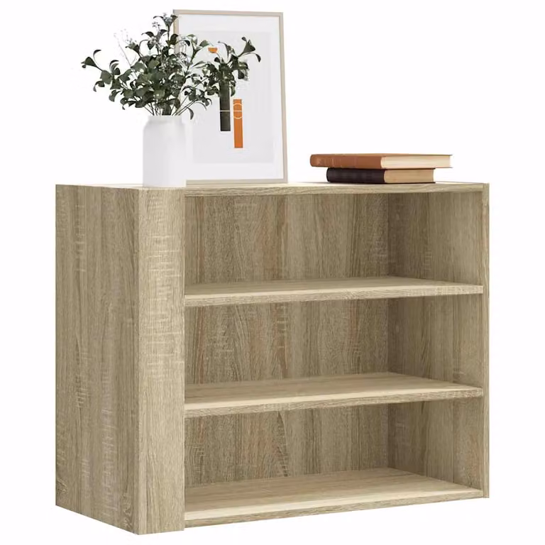 Armadietto a muro vidaXL in legno Rovere Sonoma, colore beige e marrone, L 75 cm x P 35 cm x H 60 cm