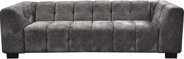 Divano dritto di design in tessuto ciniglia 3 posti "Foch" - Grigio