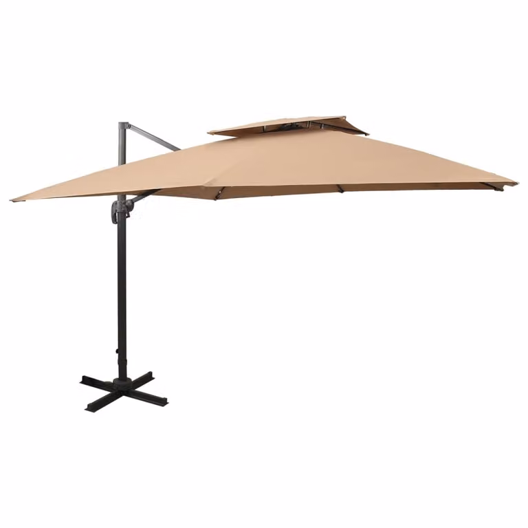 Ombrellone Ampel con ventilazione 300x300 cm Taupe