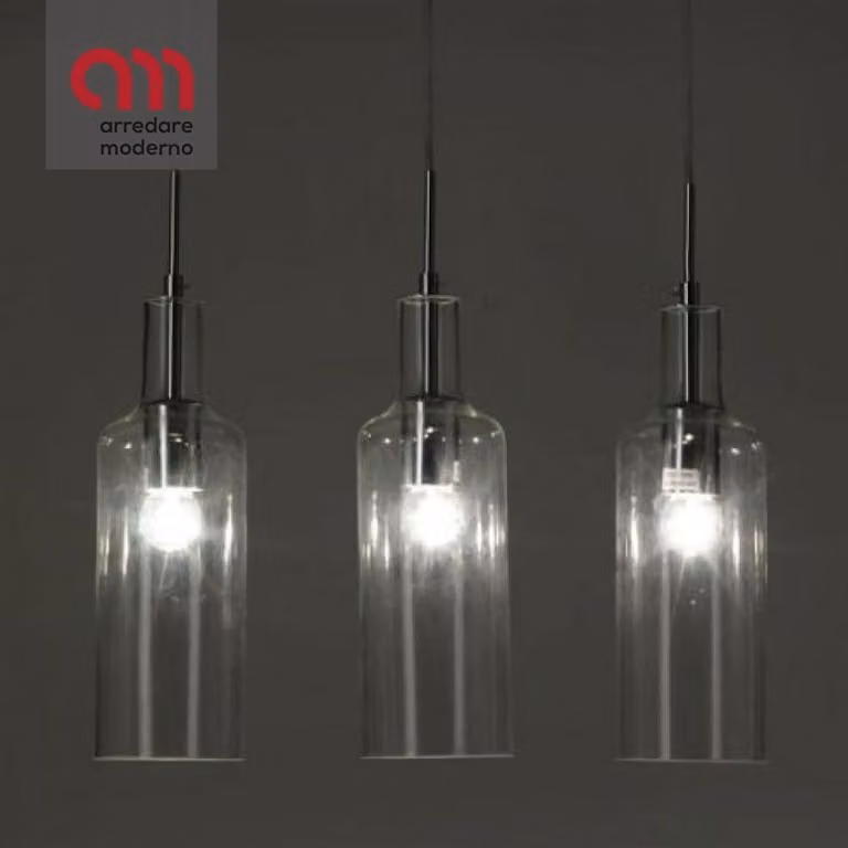 Lampadario 3 luci Bottles Tomasucci