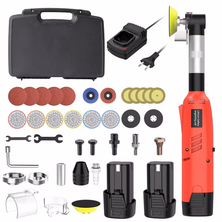 Smerigliatrice angolare elettrica - 360 W - 7 livelli di velocità - Adatta per smerigliatura, lucidatura e incisione - 220 V - Senza batteria