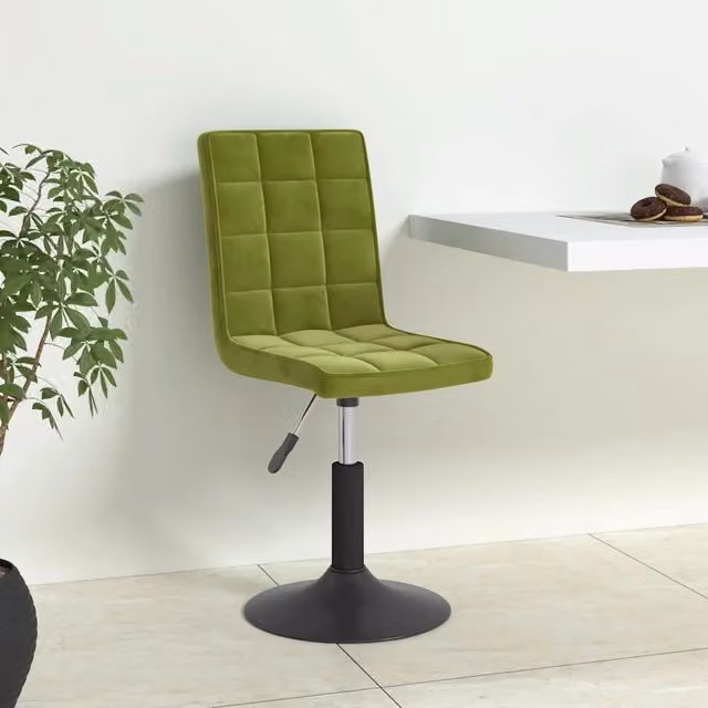 Sedie da Pranzo Girevoli 6 pz Verde Chiaro in Velluto 3089302