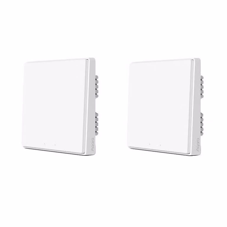Aqara Interruttore a parete intelligente, connettività Zigbee, nessun conduttore di neutro richiesto, 2X D1 con neutro 1K