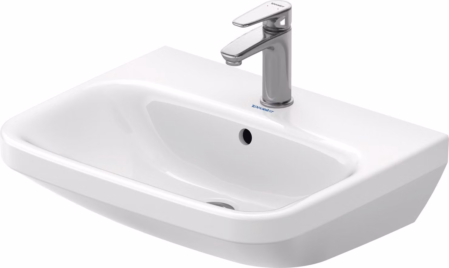 Duravit lavabo DuraStyle 55cm avec trop-plein, avec plage de robinetterie, 1 trou pour robinetterie, 2319550000, 2319550000