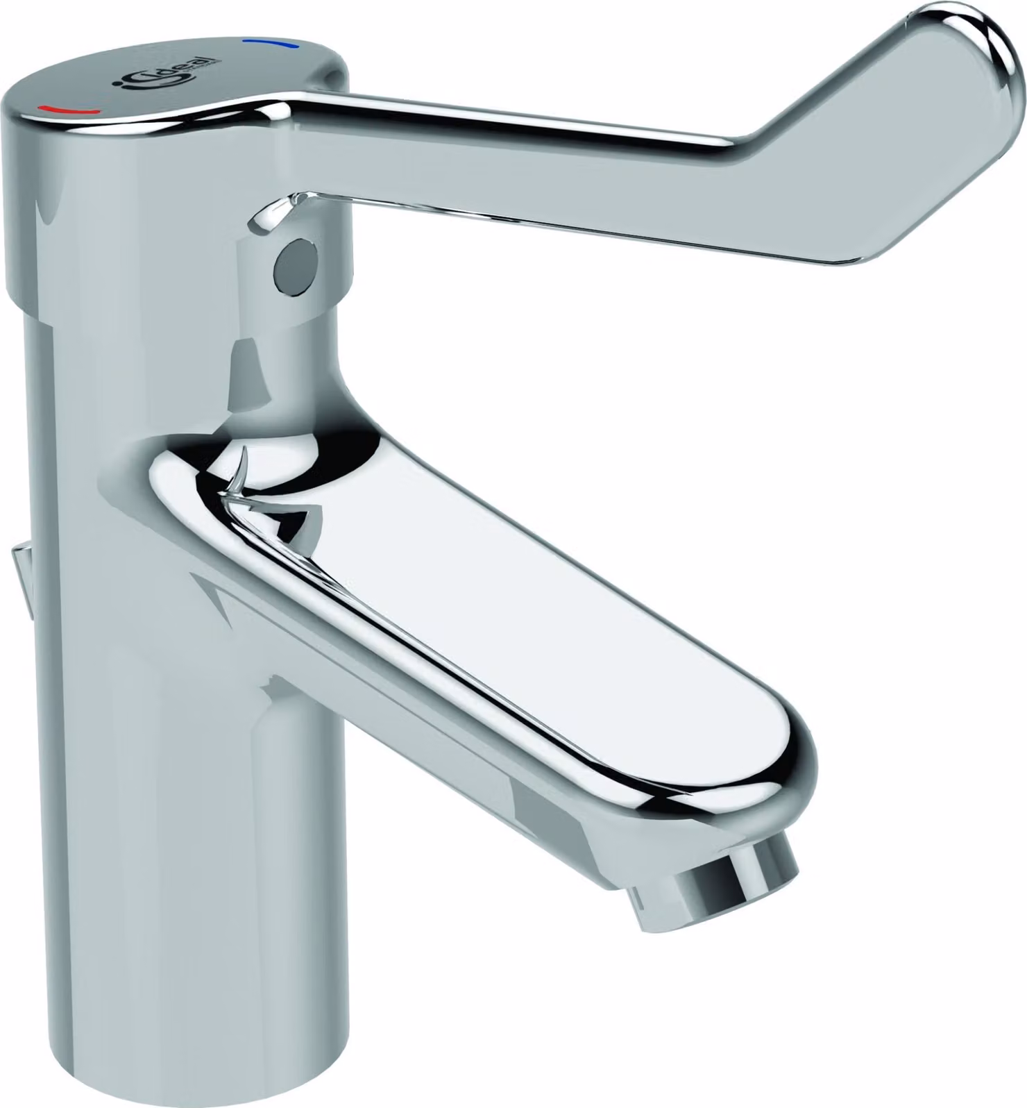 Ideal Standard CERAPLUS 2 miscelatore per lavabo con leva ospedale e scarico in metallo cromo