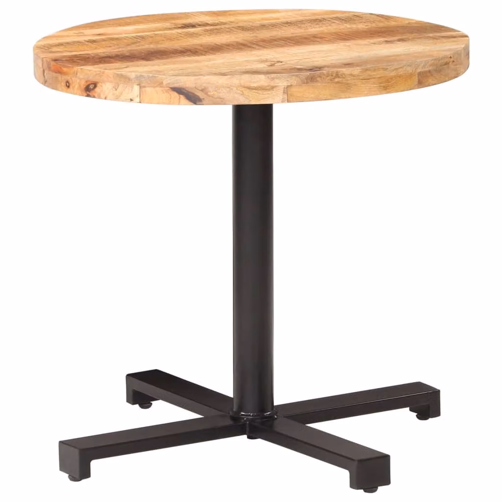 Maison Exclusive - Tavolo da bistrot rotondo, diametro 80x75 cm, legno di mango grezzo