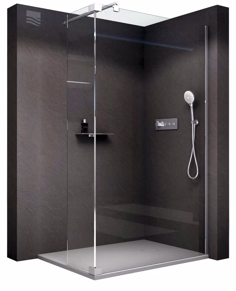 Parete doccia walk-in - Parete doccia NT109 - 900 mm - Vetro di sicurezza ESG 8 mm - Trasparente