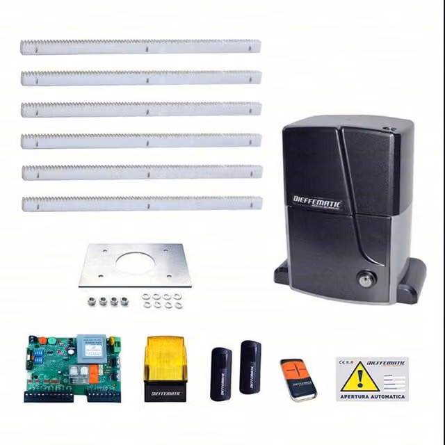 KIT MOTORE 2000KG SCORREVOLE AUTOMATICO CON 6 MT CREMAGLIERA FERRO 230V K20