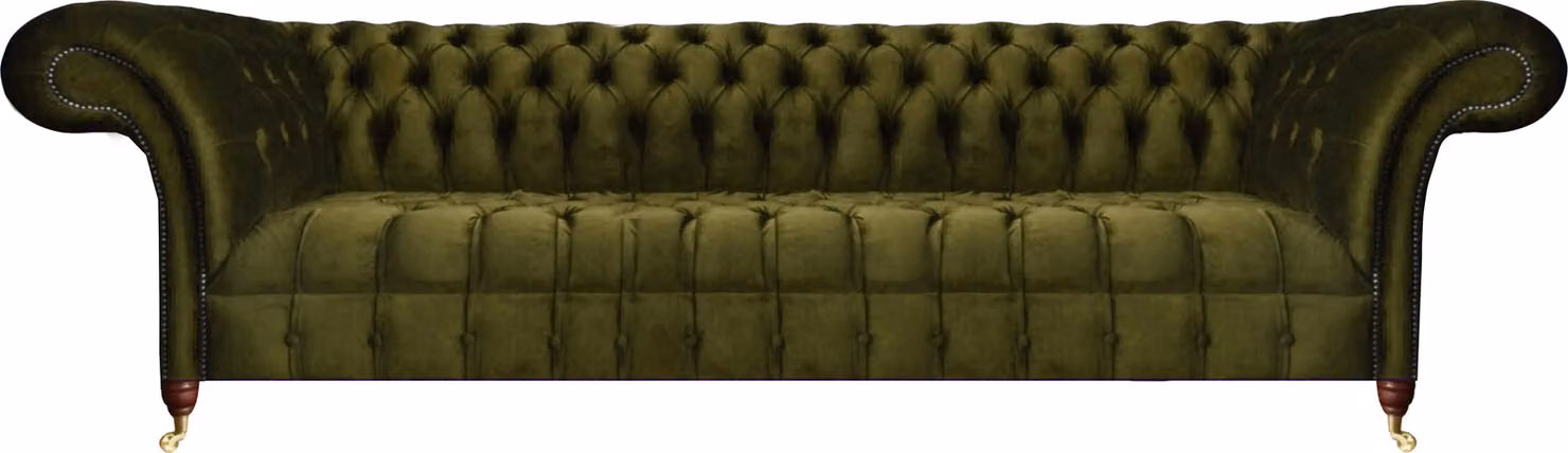 Wohnzimmer Sofa Dreisitze Couch Chesterfield Grün Polstermöbel Einrichtung