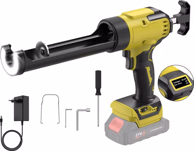 Dichtgun, regolazione a 6 velocità, display digitale, stile A - Nessuna batteria