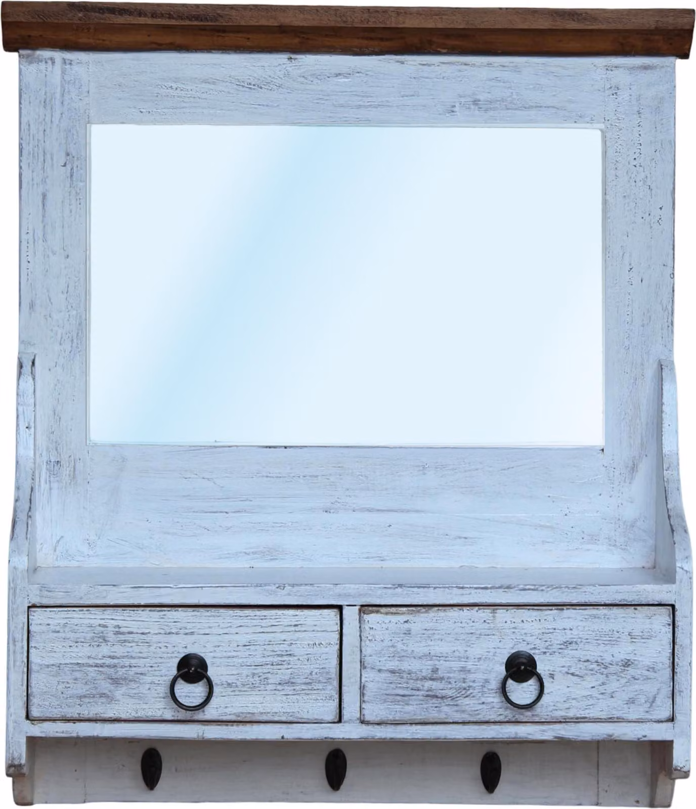 Armadio a specchio in stile shabby chic realizzato con legno di recupero