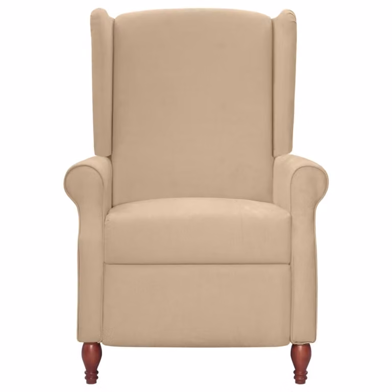 vidaXL Sedia per massaggi in tessuto microfibra taupe