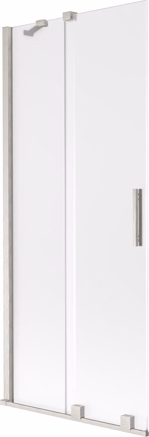 Mexen Velar parete doccia a 2 ante scorrevoli 85 x 150 cm, vetro smerigliato, nichel spazzolato - 896-085-000-31-97