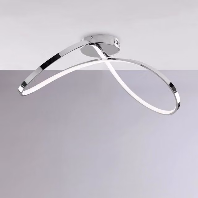 Plafoniera Moderna Infinity BE LIGHT con LED Integrata in Metallo e Alluminio Cromo