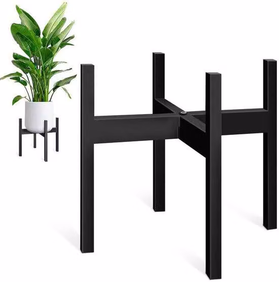Supporti metallici da giardino - Stile retrò - Ideali per vasi da 25 cm - Neri - Qualità