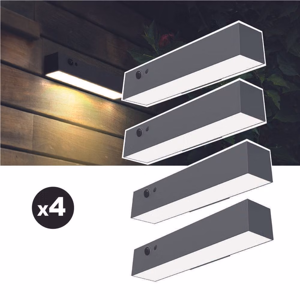 Set di 4 lampade solari EZIlight® Solar Wall S24