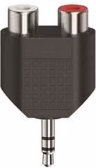 Adattatore audio corto Hama con jack da 3,5 mm, nero