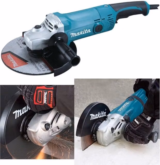 Smerigliatrice angolare Makita Flex GA9020 blu con blocco disco da 230 mm e potenza di 2200 Watt
