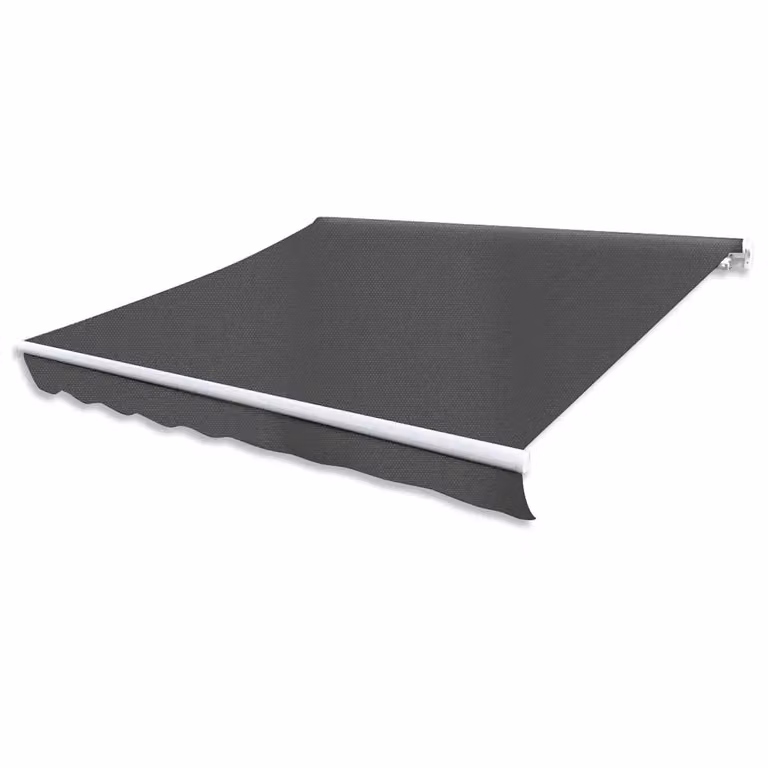 Tenda da Sole Pieghevole Motorizzata vidaXL in Alluminio e Poliestere, Antracite, L: 400 cm