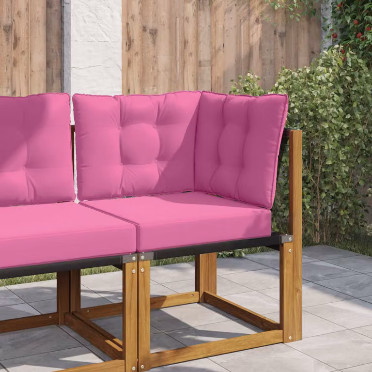 vidaXL Cuscino per divano da esterno rosa in poliestere con fodera rimovibile L 50,5 cm x P 50,5 cm