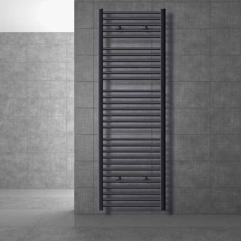 LuxeBath radiatore bagno Sahara, 600x1800 mm, antracite, diritto con attacco laterale, senza elemento riscaldante