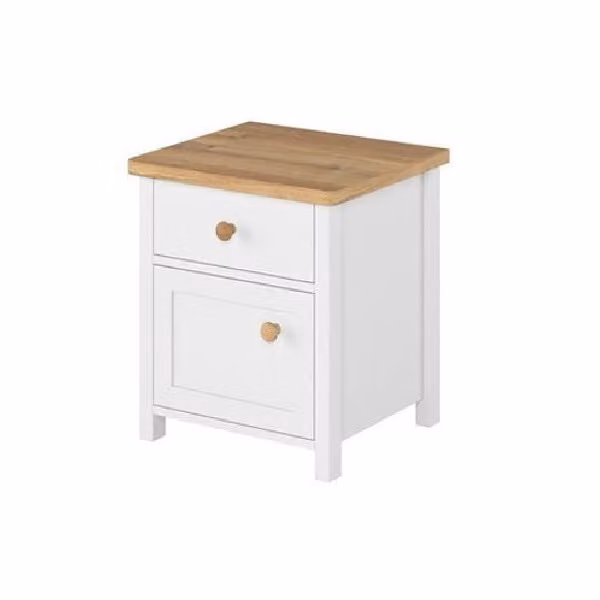 Comodino MABARUMA - bianco / rovere nash