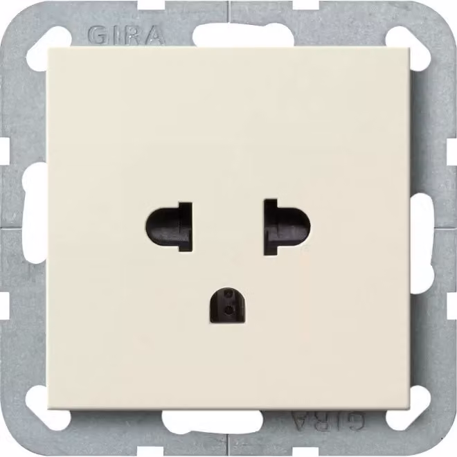 Gira 284001 Presa EURO-US Sistema 55 Bianco crema