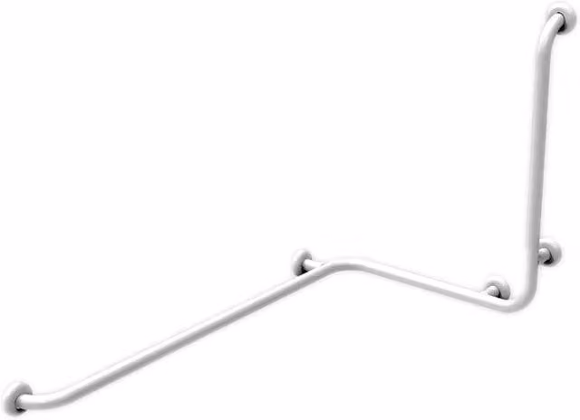 Maniglia angolare con verticale laterale universale 110x60x60h inox bianco