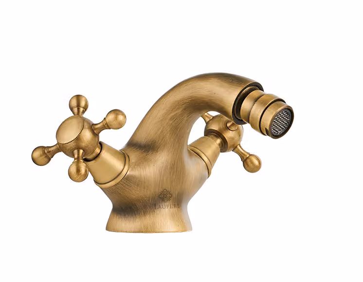 KRAN rubinetto bidet in piedi in ottone spazzolato retrò ABELIA