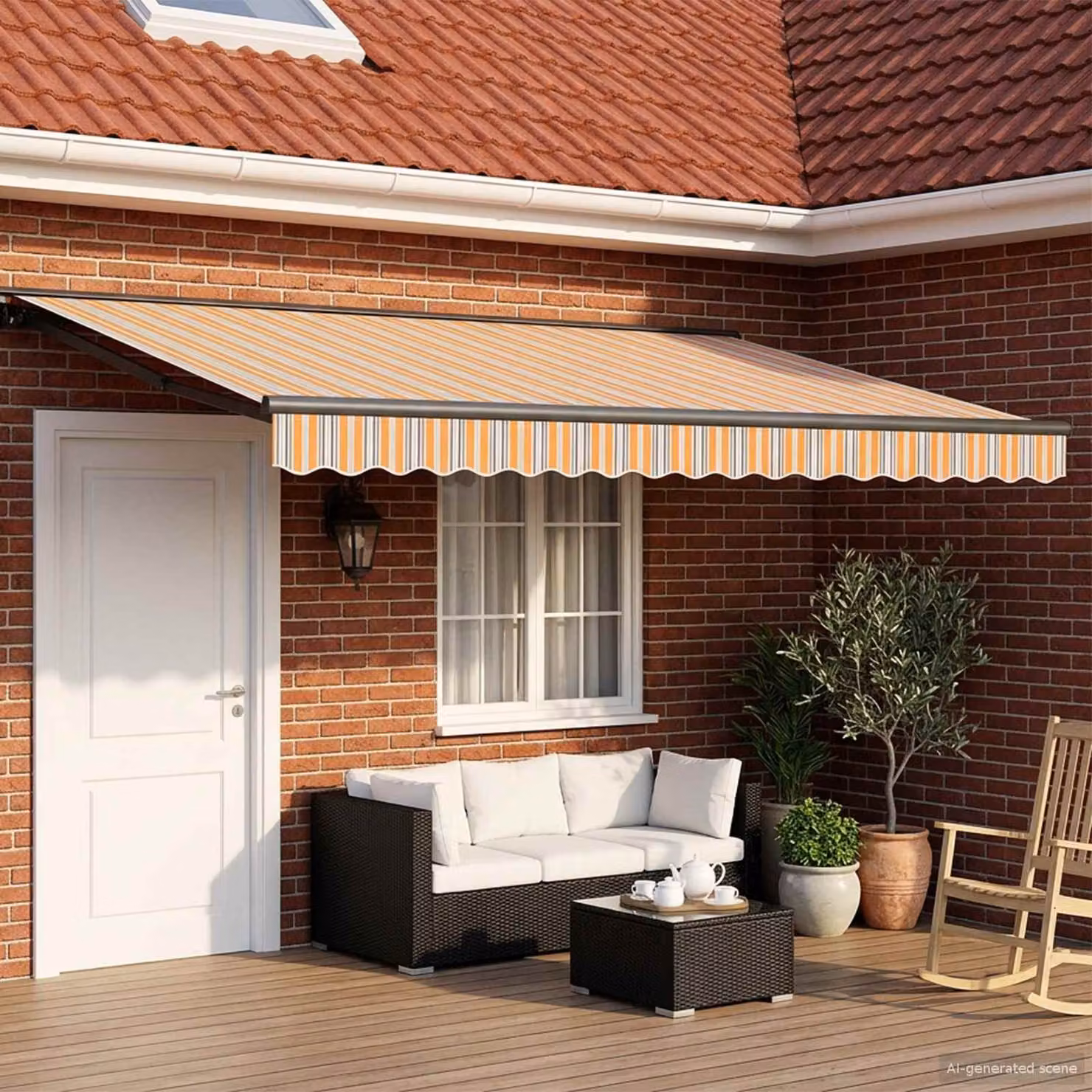 vidaXL Tettuccio Elettrico Retrattile con Telecomando in Alluminio e Poliestere, Montaggio a Parete