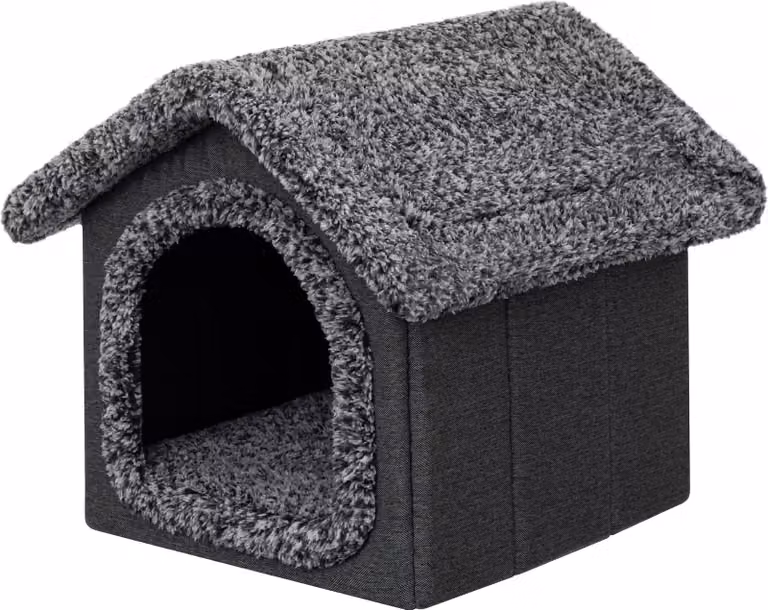 Cuccia per cani Cuccia per gatti Grotta per cani Casa per gatti Cuccia Grotta Cuscino per cani Cuscino per gatti Cuccia per animali domestici Indoor, misura 2: 38x44x45 cm, nera