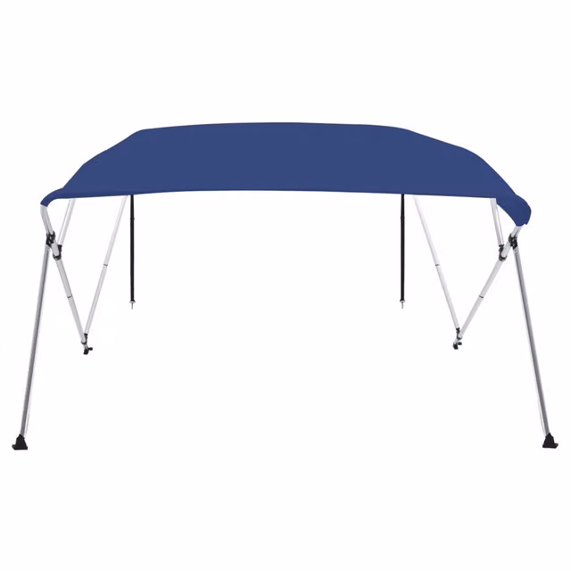 Bimini di Prua con Tendalino a 4 Archi-Tenda da Sole per Bimini di Prua Blu 243x210x137 cm