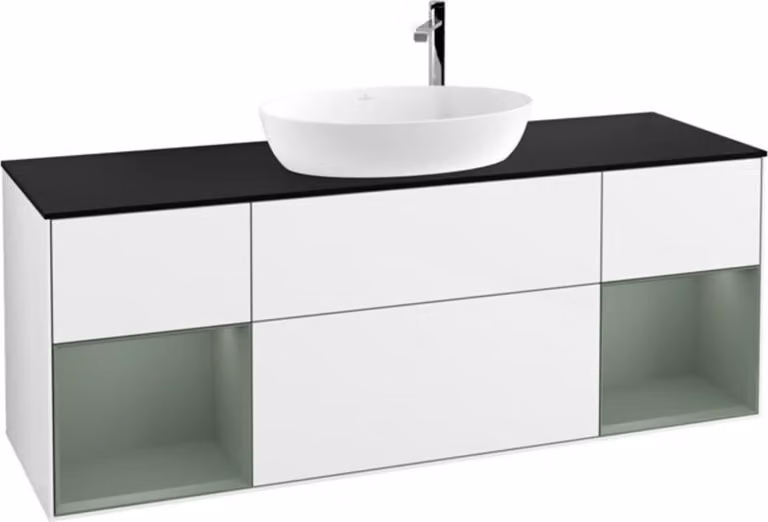 V&B illuminazione da parete del mobile Finion 160cm, Pl b m, Rg Ol m Lac, glo wh. Lac