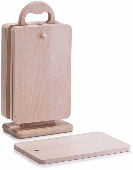 Set di taglieri in legno Azomor con supporto per la cucina e la colazione