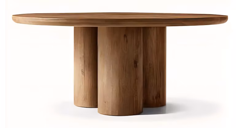 Eleganter Runder Esstisch Holz 183cm exklusiv Tisch Möbel