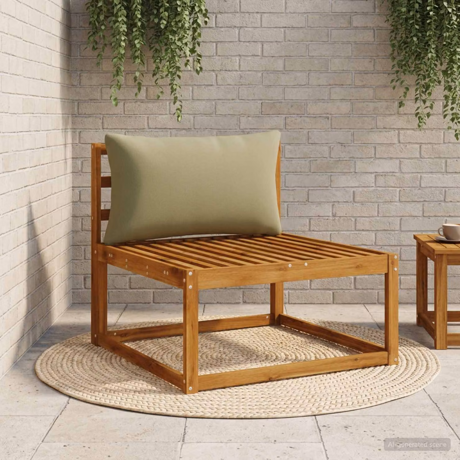 Cuscino per schiena vidaXL PUTTEN verde in 100% poliestere con rivestimento rimovibile e lavabile in lavatrice